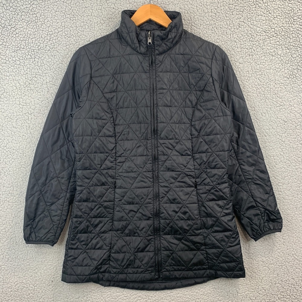 Eddie Bauer Jacket Womens Medium Black Puffer Quilted Outdoors Warmth Adult